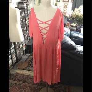 NWT Meaneor women’s top/summer dress (coral)sz.s‎